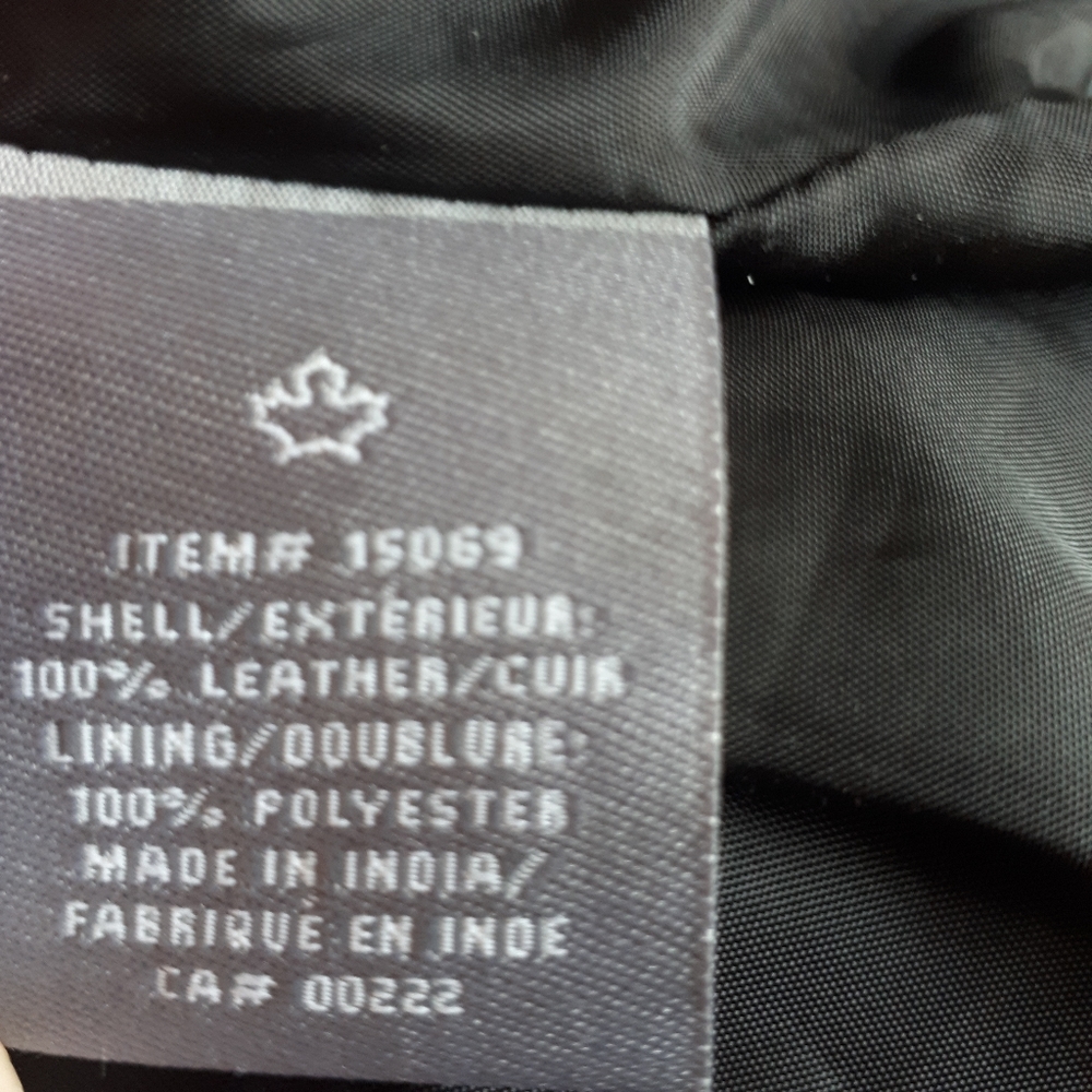Women's Black Leather Jacket from Sears, Size Medium (8-10) - Picture 2 of 8